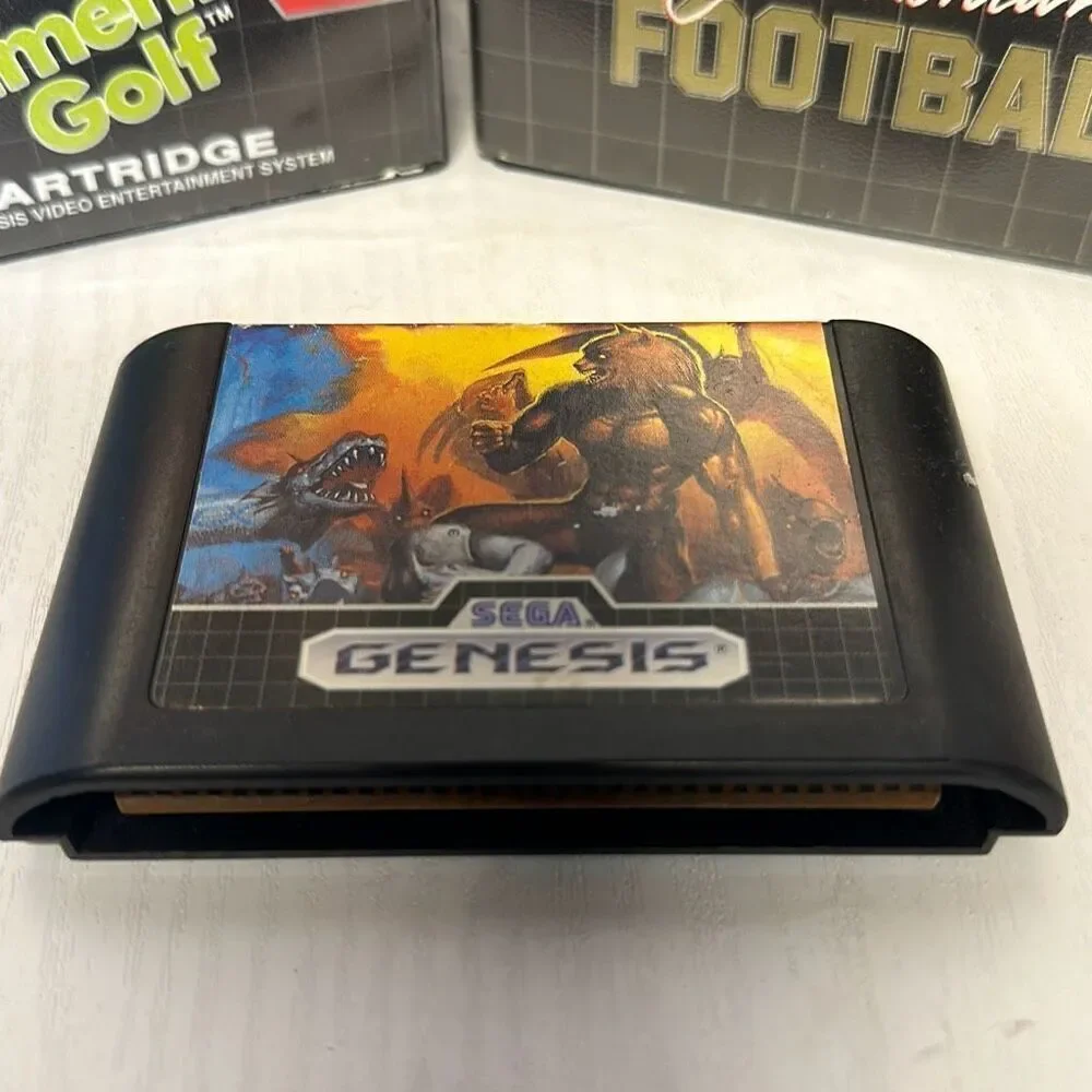Sega Genesis NFL Football Joe Montana Arnold Palmer Tournament Golf Altered beas